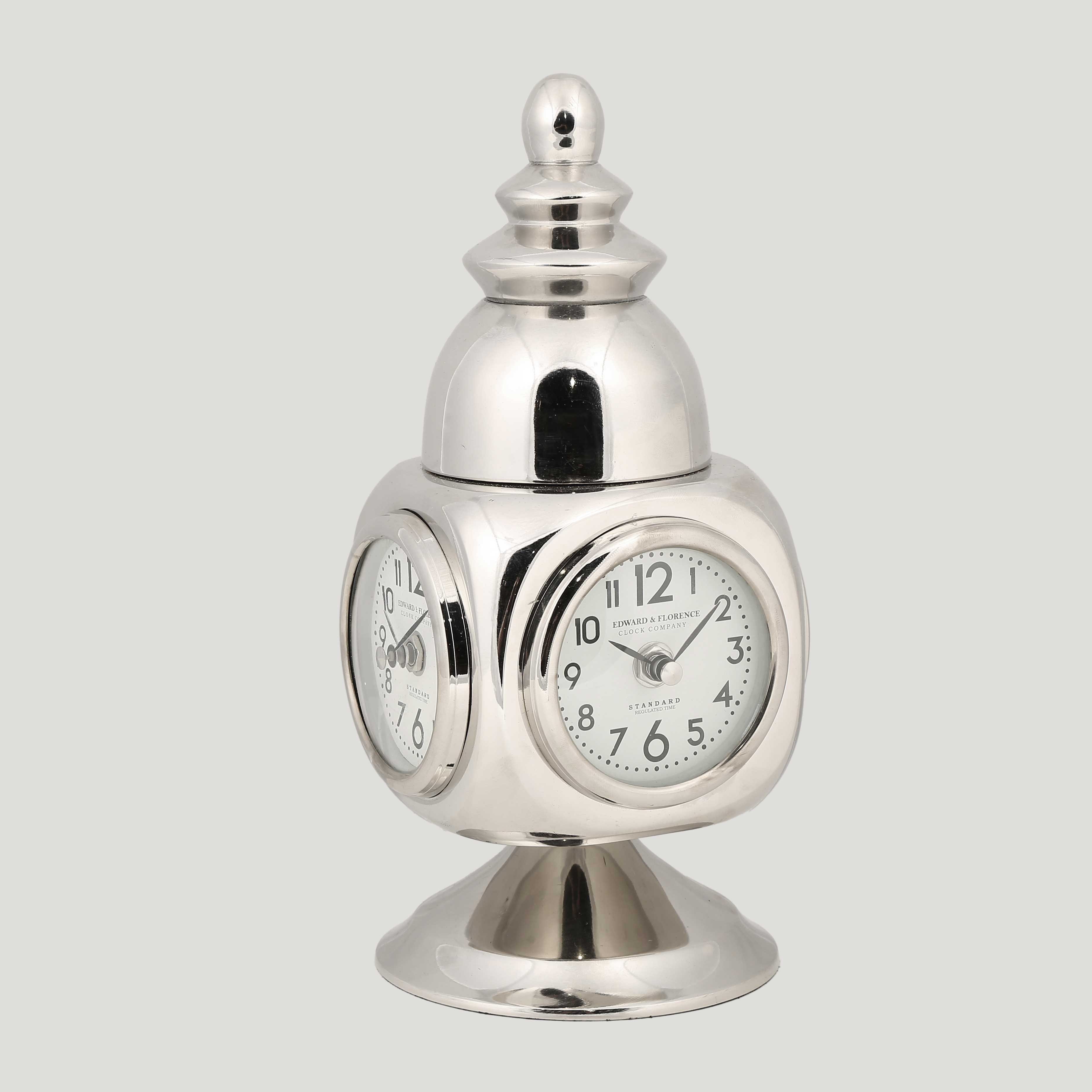  Sılver Metal Küp Saat 